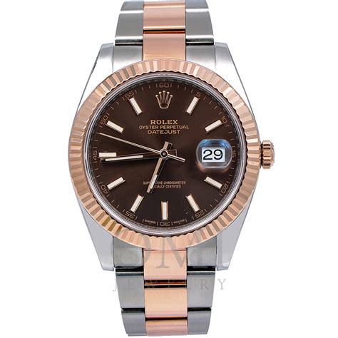 rolex datejust brown face